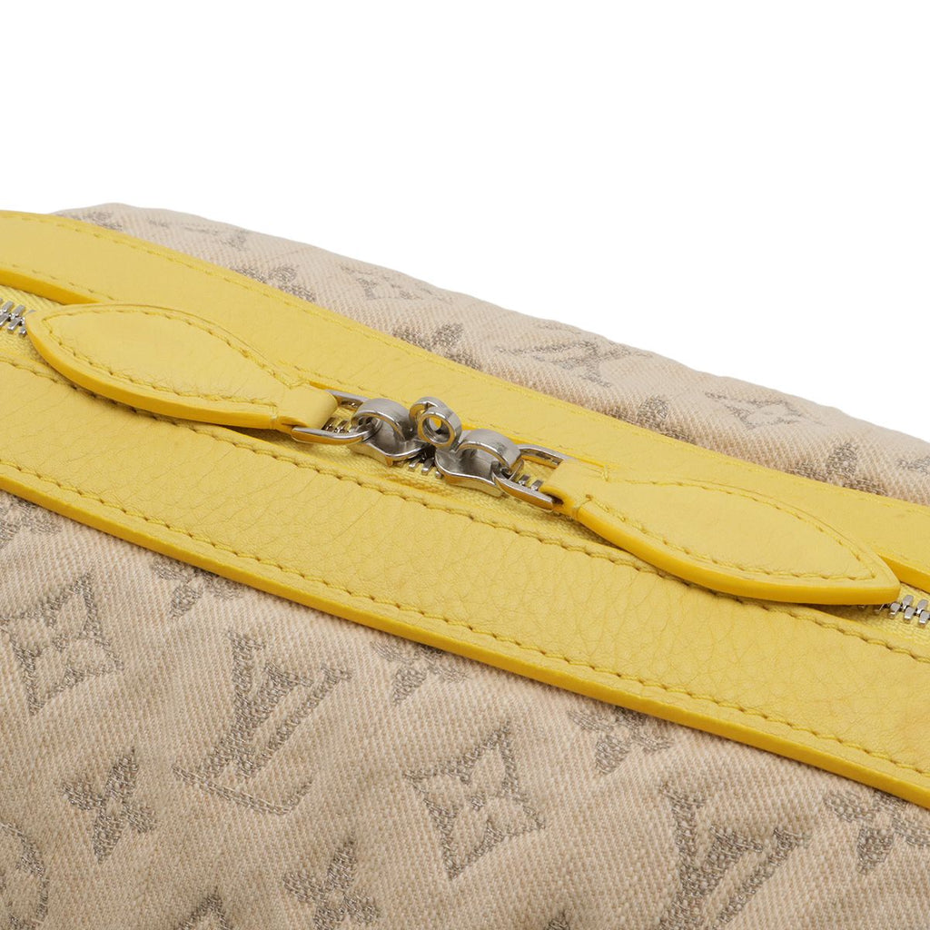 Louis Vuitton Monogram Denim Pochette Round Shoulder Bag Jaune Yellow — view 4