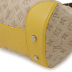 Louis Vuitton Monogram Denim Pochette Round Shoulder Bag Jaune Yellow — view 3