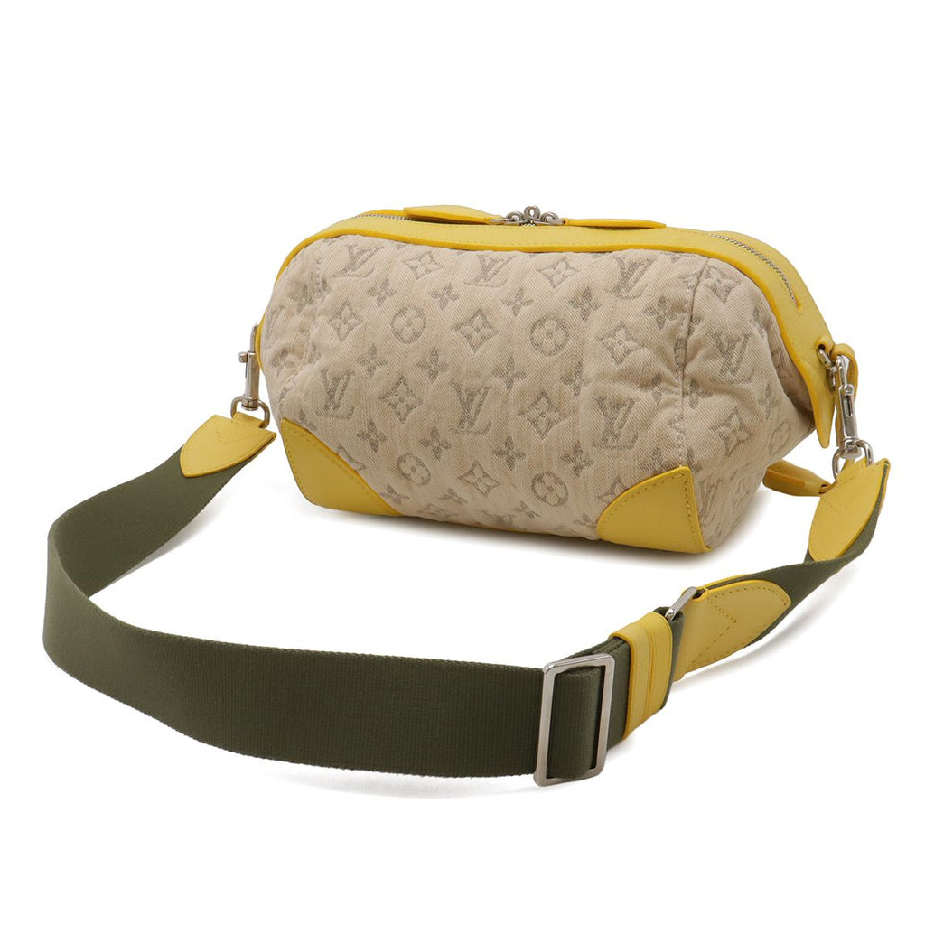 Louis Vuitton Monogram Denim Pochette Round Shoulder Bag Jaune Yellow — view 2