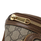 Gucci Interlocking GG Supreme Belt Bag Waist Pouch Leather Beige Brown — view 4