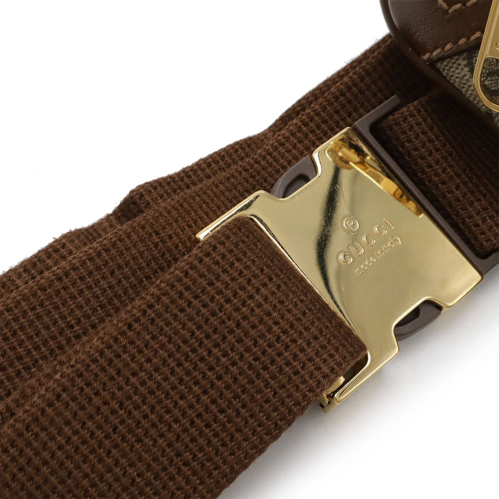 Gucci Interlocking GG Supreme Belt Bag Waist Pouch Leather Beige Brown — view 5