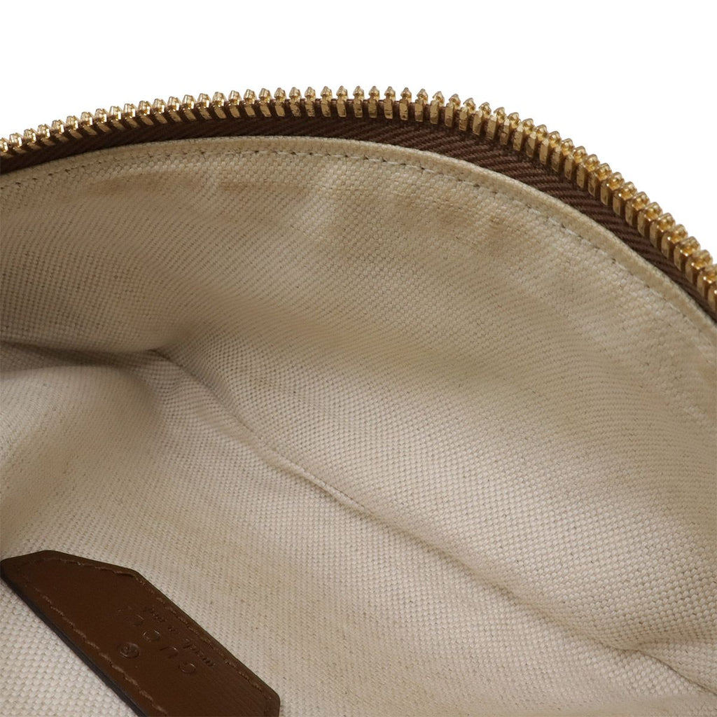 Gucci Interlocking GG Supreme Belt Bag Waist Pouch Leather Beige Brown — view 7