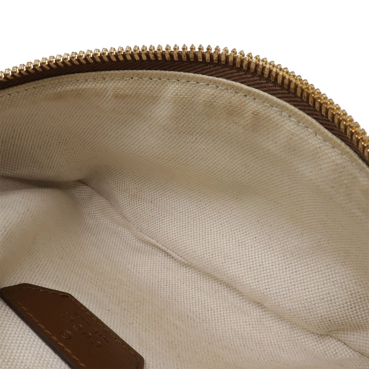Gucci Interlocking GG Supreme Belt Bag Waist Pouch Leather Beige Brown — view 7