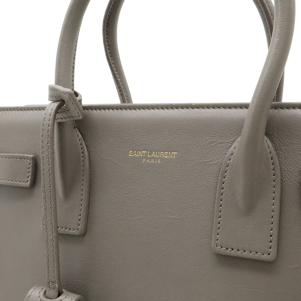 Saint Laurent Paris YSL Yves Baby Sac Dojour 2-Way Shoulder Bag Gray — view 9
