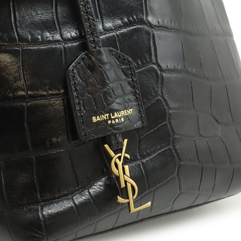 Saint Laurent Paris YSL Mini Toy Shopping 2-Way Shoulder Bag Croco — view 9