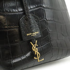 Saint Laurent Paris YSL Mini Toy Shopping 2-Way Shoulder Bag Croco — view 9