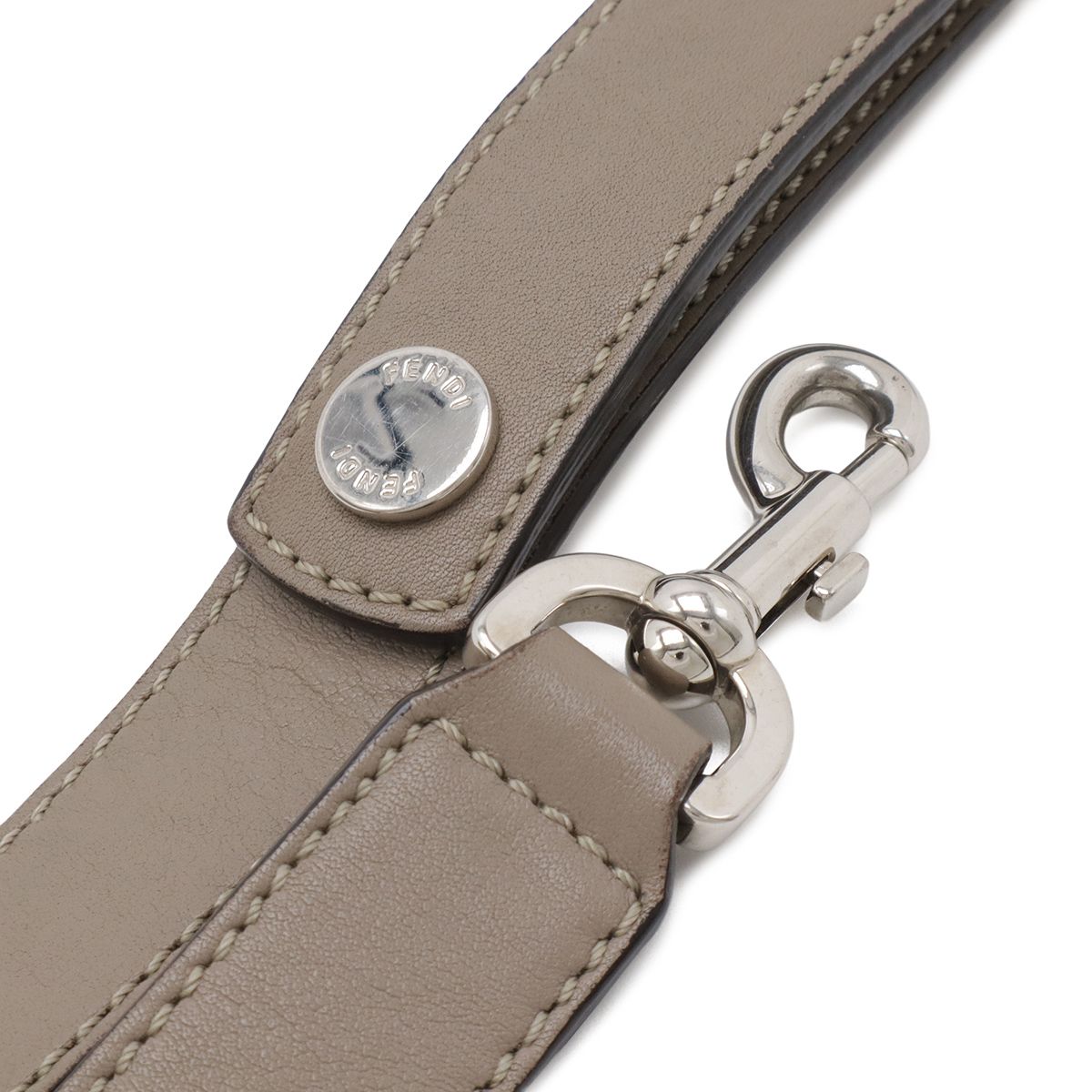 Fendi by the Way 2-Way Shoulder Bag Leather Grey Silver — view 6
