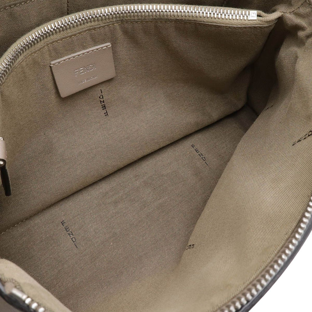 Fendi by the Way 2-Way Shoulder Bag Leather Grey Silver — view 7