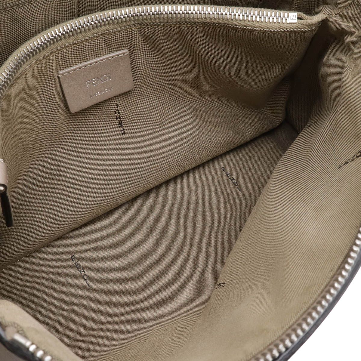 Fendi by the Way 2-Way Shoulder Bag Leather Grey Silver — view 7