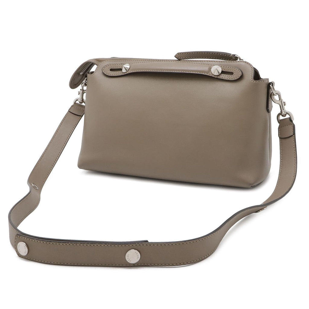 Fendi by the Way 2-Way Shoulder Bag Leather Grey Silver — view 2
