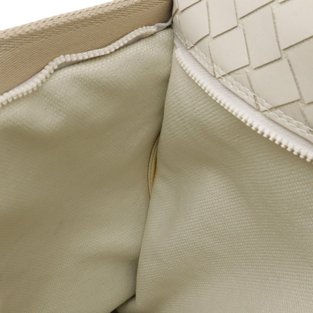 Bottega Veneta Intrecciato Scorpito Tote Largeto Shoulder Bag Ivory — view 8