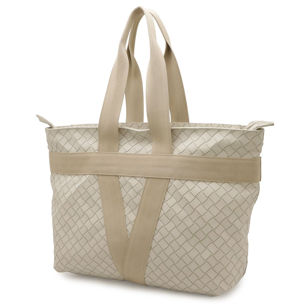 Bottega Veneta Intrecciato Scorpito Tote Largeto Shoulder Bag Ivory — view 2