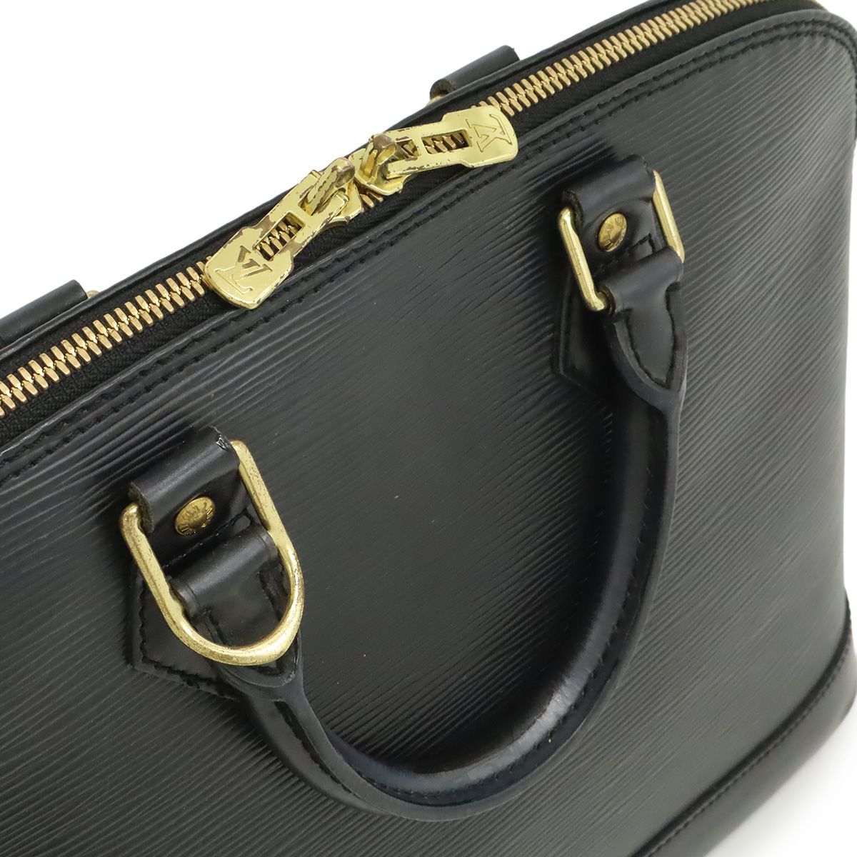 Louis Vuitton Epi Alma Handbag Leather Noir Black Gold — view 6