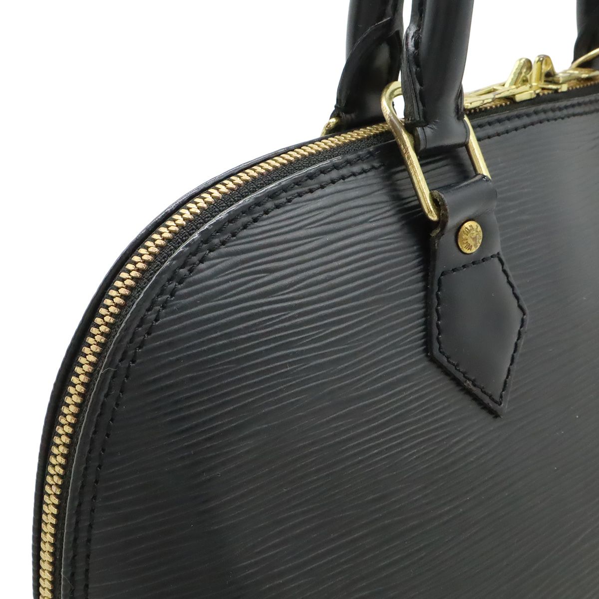 Louis Vuitton Epi Alma Handbag Leather Noir Black Gold — view 4