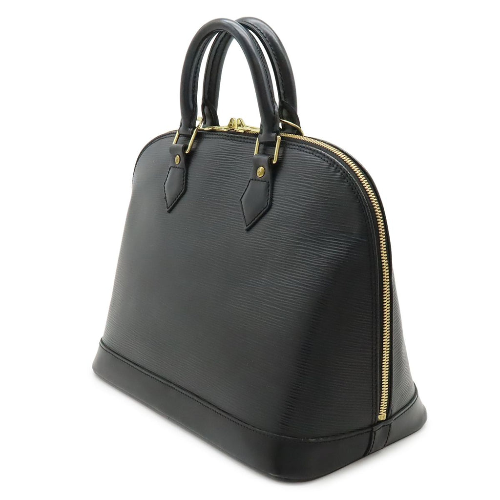 Louis Vuitton Epi Alma Handbag Leather Noir Black Gold — view 2
