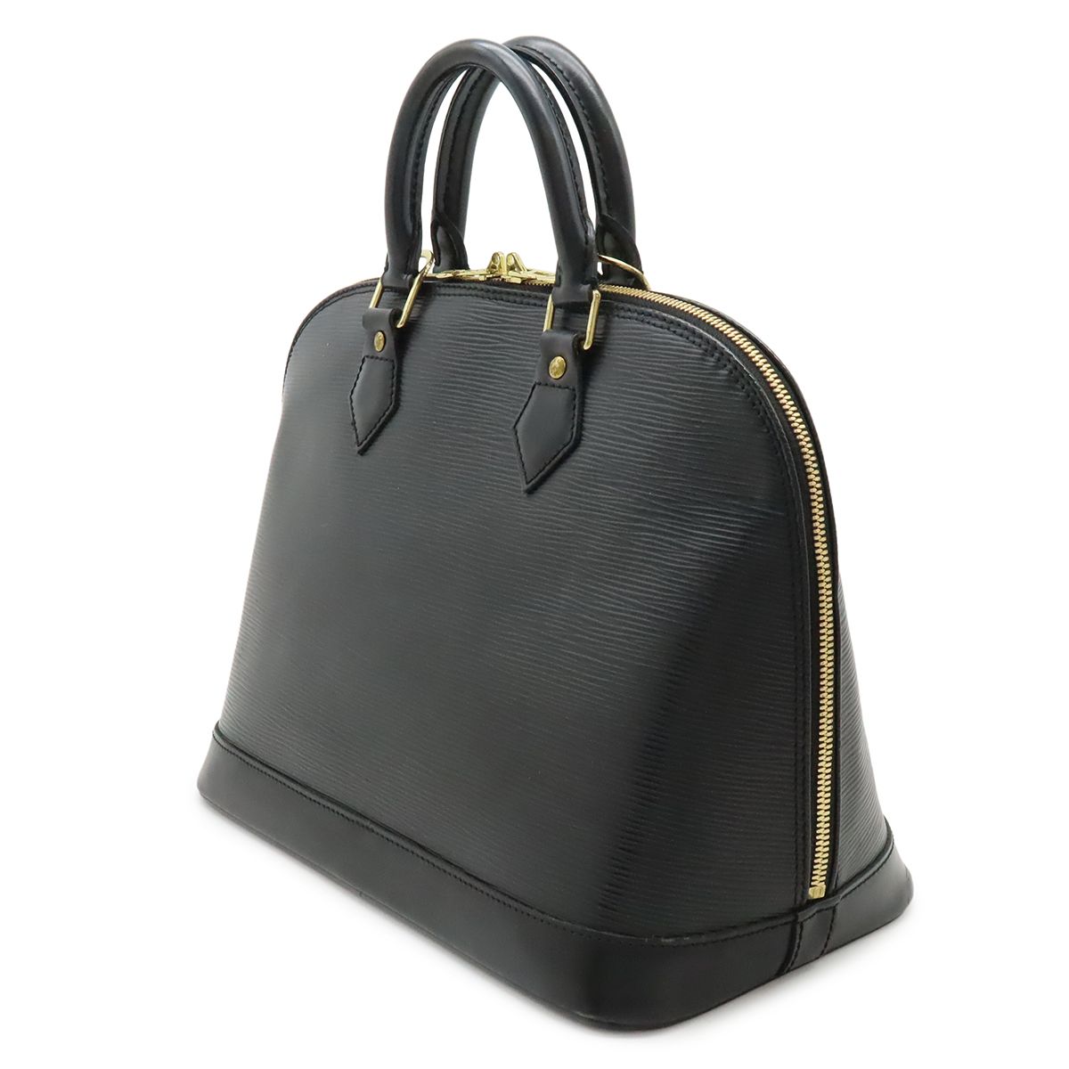 Louis Vuitton Epi Alma Handbag Leather Noir Black Gold — view 2