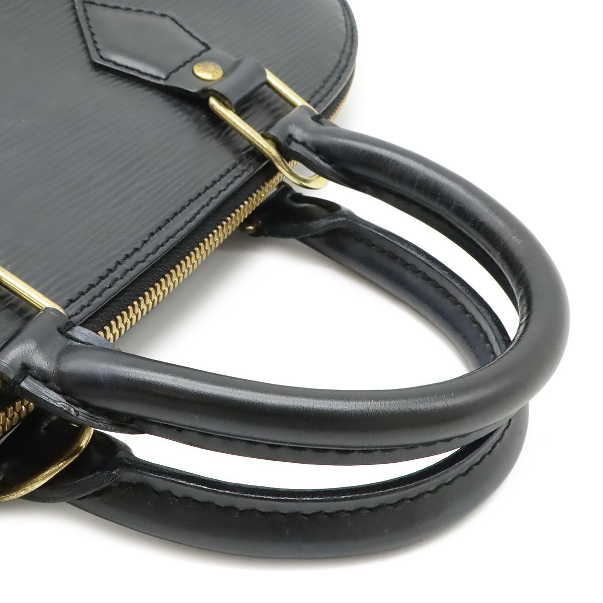 Louis Vuitton Epi Alma Handbag Leather Noir Black Gold — view 5
