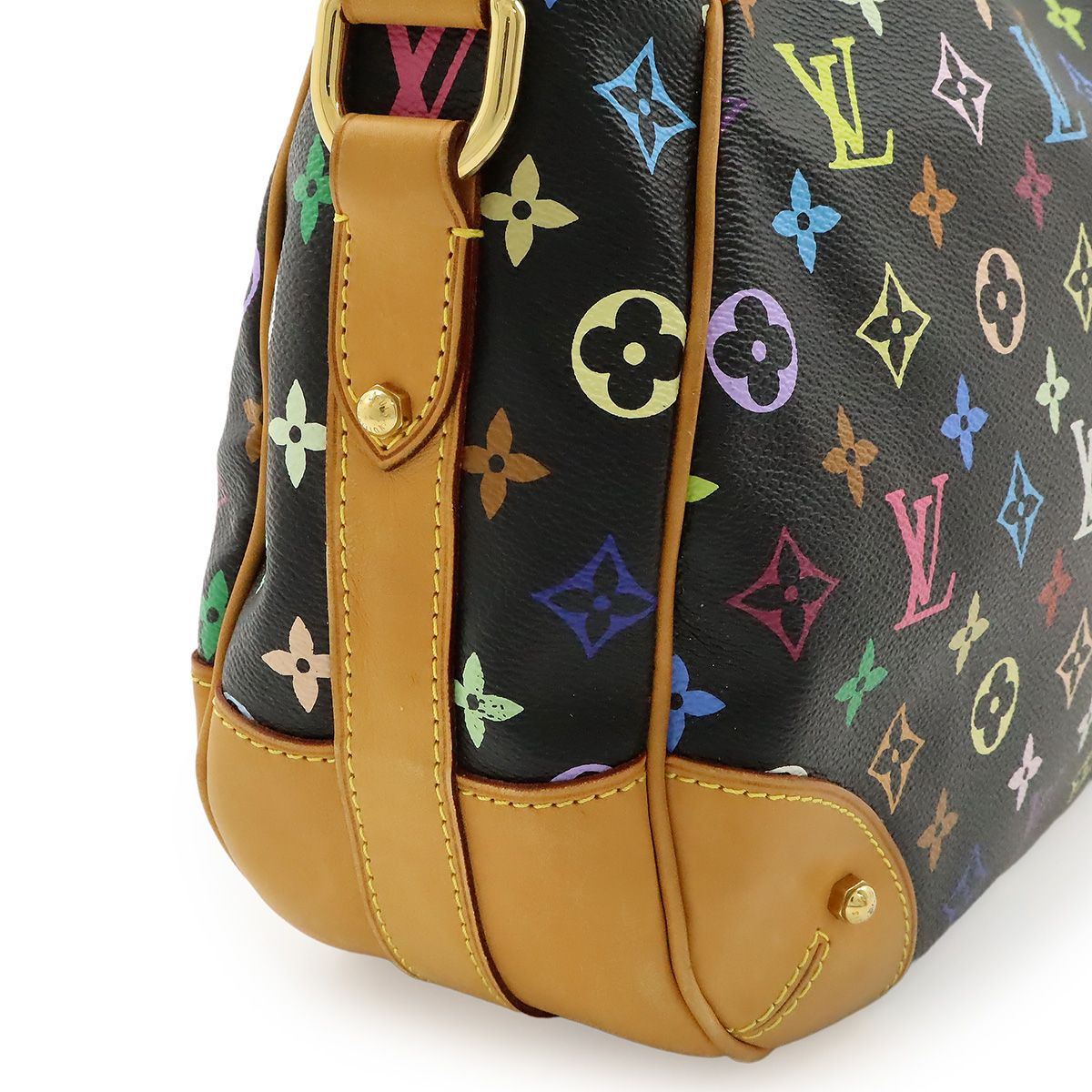 Louis Vuitton Monogram Multicolor Greta Shoulder Bag Semi Noir Black — view 9