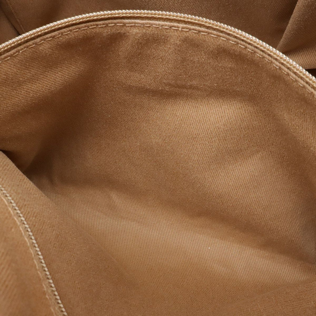 Chanel Deauville Bowling Bag 2-Way Chain Canvas Brown Beige Silver — view 8