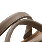Chanel Deauville Bowling Bag 2-Way Chain Canvas Brown Beige Silver — view 5