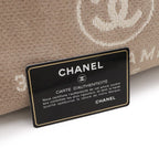 Chanel Deauville Bowling Bag 2-Way Chain Canvas Brown Beige Silver — view 9