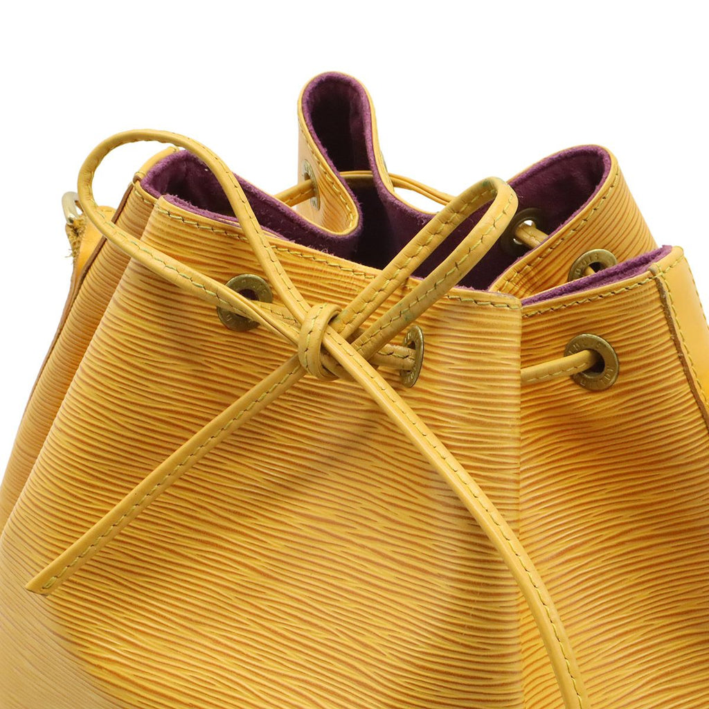 Louis Vuitton Epi Petit Noe Drawstring Shoulder Bag Leather Tassili Yellow — view 4