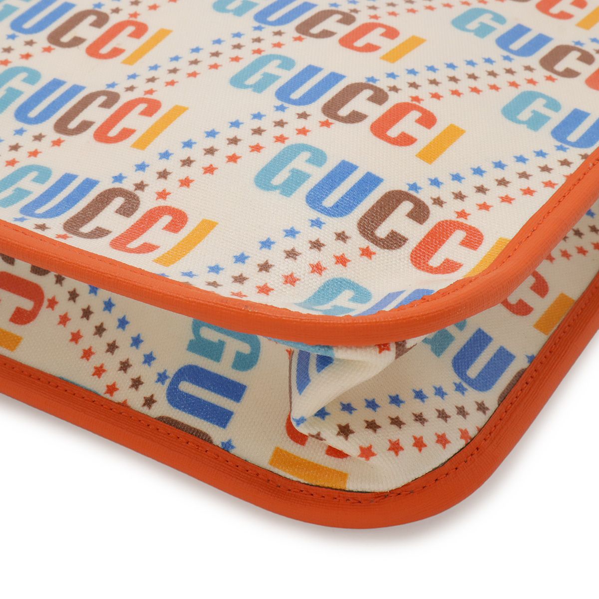 Gucci Children's Tote Star Canvas Leather Ivory Orange Multicolor — view 3