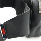 Gucci Courier Soft GG Supreme Webline Waist Bag Applique Leather Black — view 8