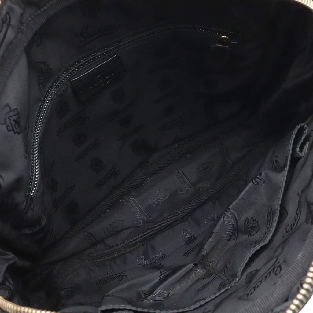 Gucci Guccissima Shoulder Bag Crossbody Leather Black Gold — view 6
