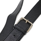Gucci Guccissima Shoulder Bag Crossbody Leather Black Gold — view 5