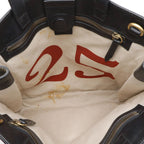 Gucci GG Supreme Bee Print Bee Tote 2-Way Shoulder Bag Leather Khaki Beige Black — view 7
