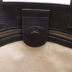 Gucci GG Supreme Bee Print Bee Tote 2-Way Shoulder Bag Leather Khaki Beige Black — view 8