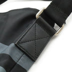 Gucci Diamante Shoulder Bag Crossbody Nylon Leather Black Gray Silver — view 8