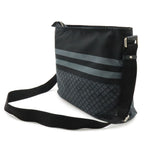 Gucci Diamante Shoulder Bag Crossbody Nylon Leather Black Gray Silver — view 2
