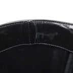 Chanel CC Logo Triple Coco Perforated Tote Chain Shoulder Bag Enamel Black — view 9