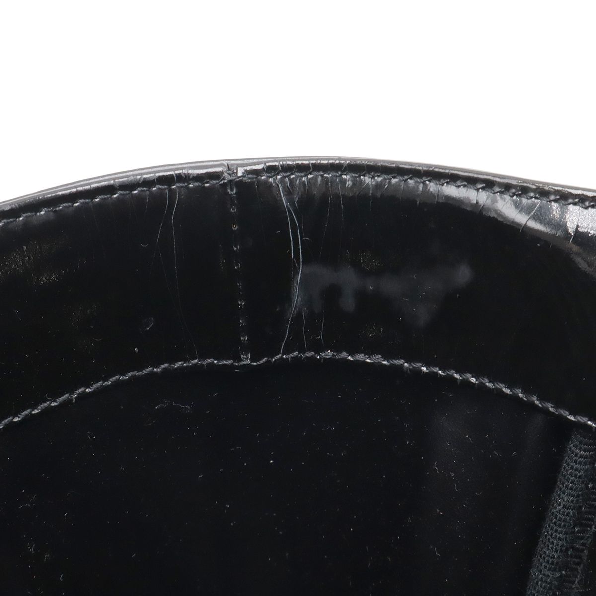 Chanel CC Logo Triple Coco Perforated Tote Chain Shoulder Bag Enamel Black — view 9