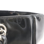 Chanel CC Logo Triple Coco Perforated Tote Chain Shoulder Bag Enamel Black — view 4