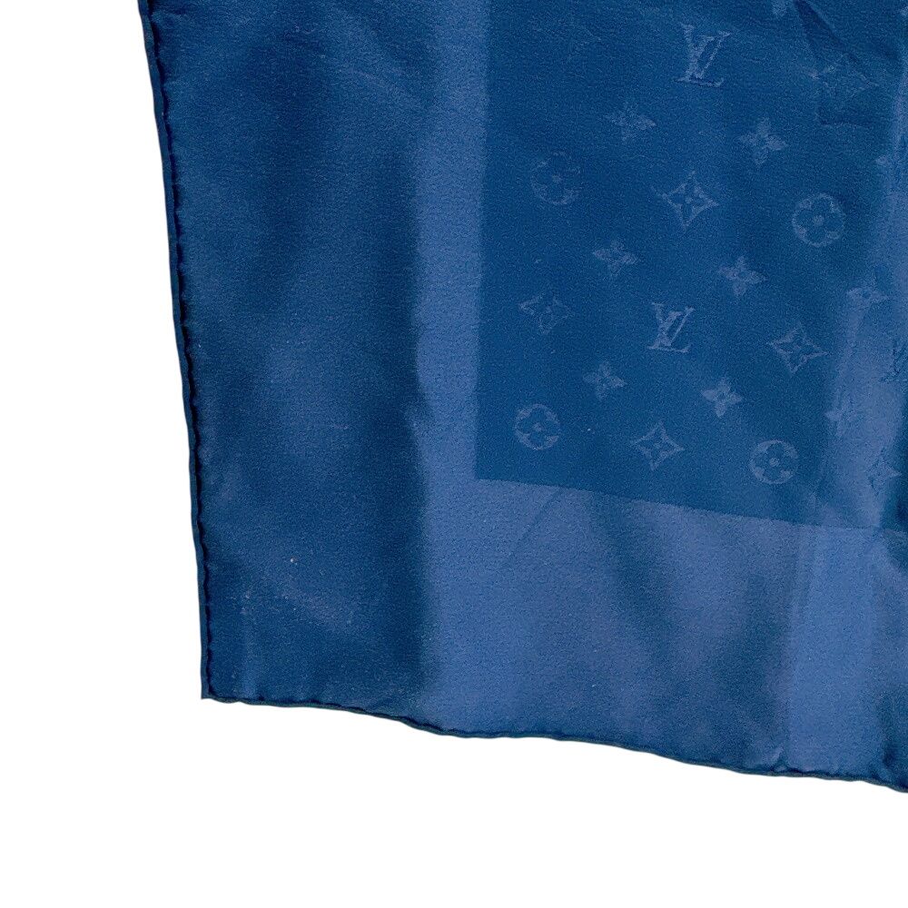 Louis Vuitton Monogram Silk Scarf Navy — view 5