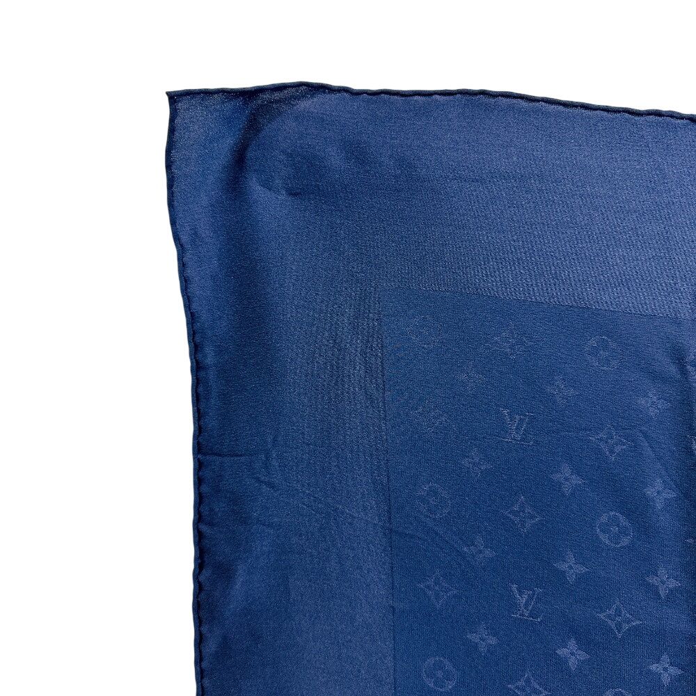 Louis Vuitton Monogram Silk Scarf Navy — view 4