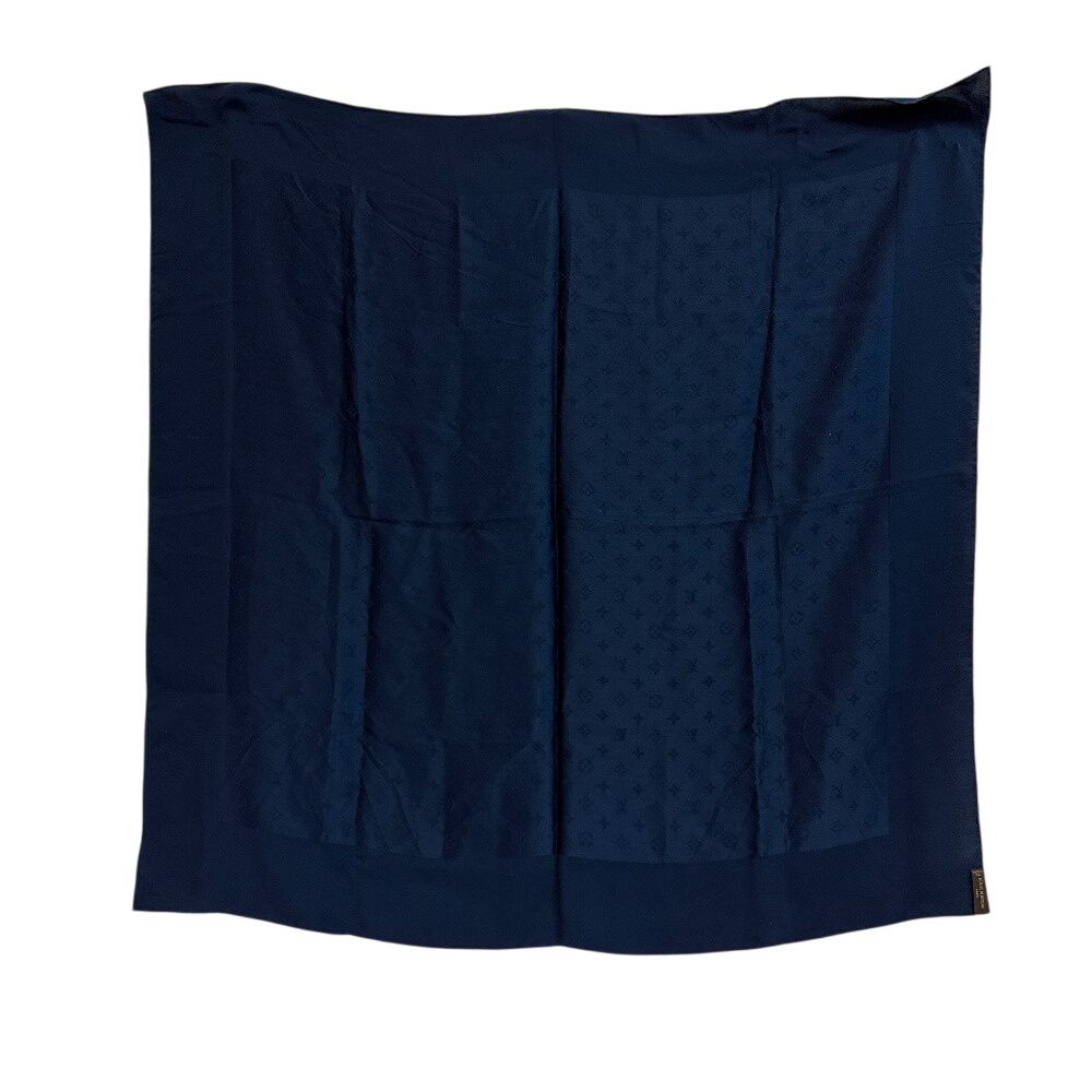 Louis Vuitton Monogram Silk Scarf Navy — view 2