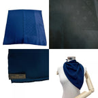 Louis Vuitton Monogram Silk Scarf Navy — view 8