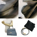 Celine 2-Way Shoulder 16 Seeds Leather Handbag Gray — view 8
