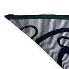 Hermes Triangle Jean Chemises Cashmere Scarf Navy — view 5