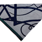 Hermes Triangle Jean Chemises Cashmere Scarf Navy — view 3