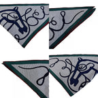 Hermes Triangle Jean Chemises Cashmere Scarf Navy — view 6