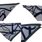 Hermes Triangle Jean Chemises Cashmere Scarf Navy — view 7