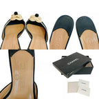 Chanel Camellia CC Logo Canvas Mule Black — view 8