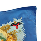 Hermes Carre 90 African Animal Print Silk Scarf Blue — view 5