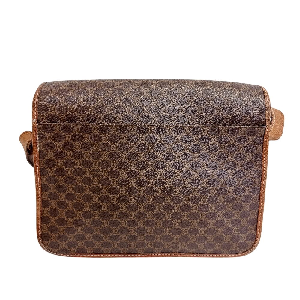Celine Macadam Leather Shoulder Bag Brown — view 2