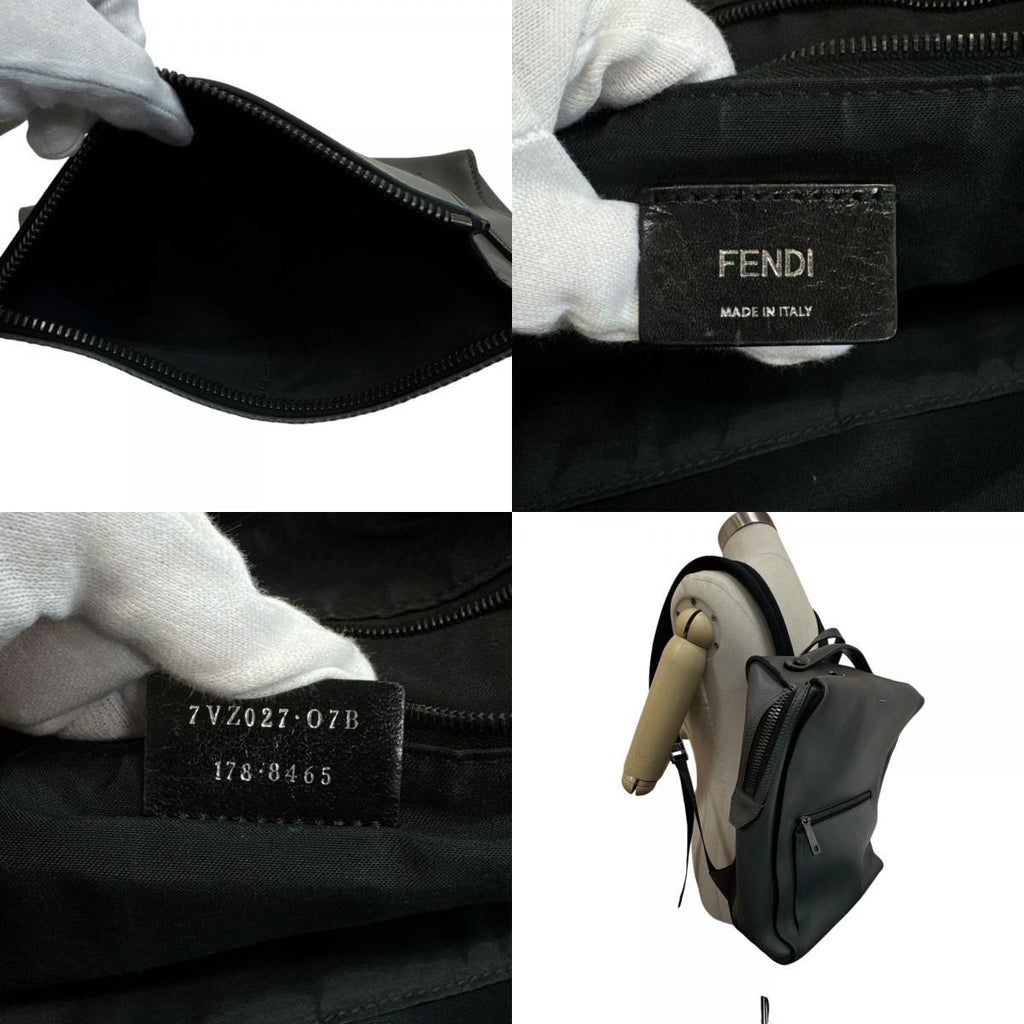 Fendi Backpack Leather Gray — view 8